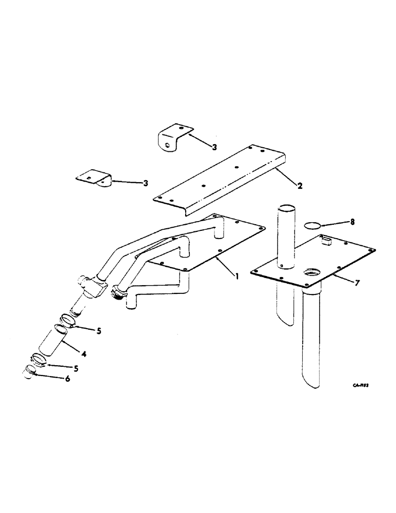 Схема запчастей Case IH 444 - (F-08) - HYDRAULICS SYSTEM, DRAFT CONTROL HOUSING COVER (07) - HYDRAULIC SYSTEM