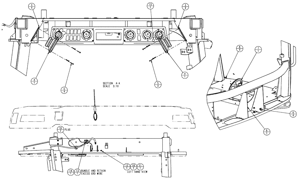 Схема запчастей Case IH FLX3010 - (01-023[02]) - SPEAKER GROUP (10) - CAB