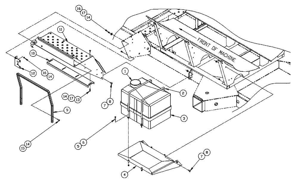 Схема запчастей Case IH PATRIOT 150 - (09-021) - 500 GALLON ELLIPTICAL, 750 GALLON ELLIPTICAL, 700 GALLON SS - RINSE TANK & DECK Liquid Plumbing