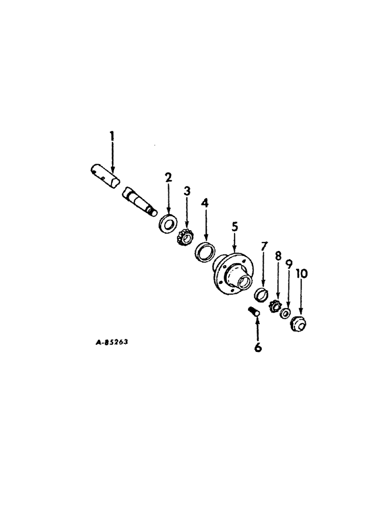 Схема запчастей Case IH 241 - (A-08) - WHEEL HUBS AND SPINDLES (44) - WHEELS