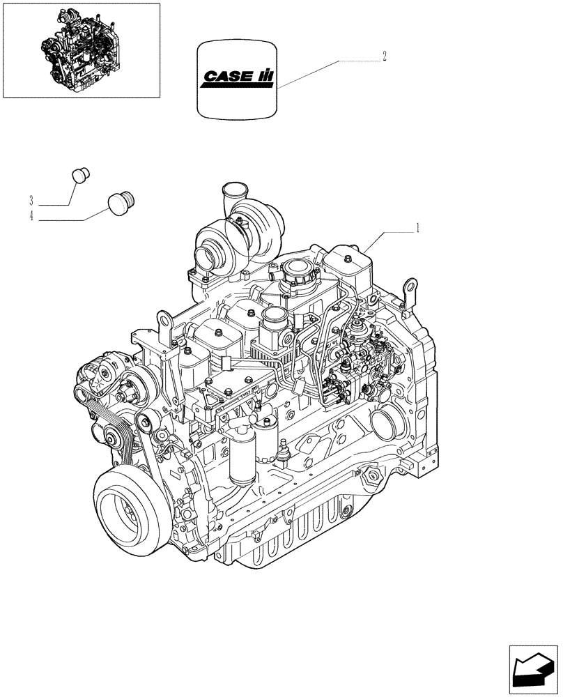 Схема запчастей Case IH MXU125 - (0.02.1/01) - ENGINE (01) - ENGINE