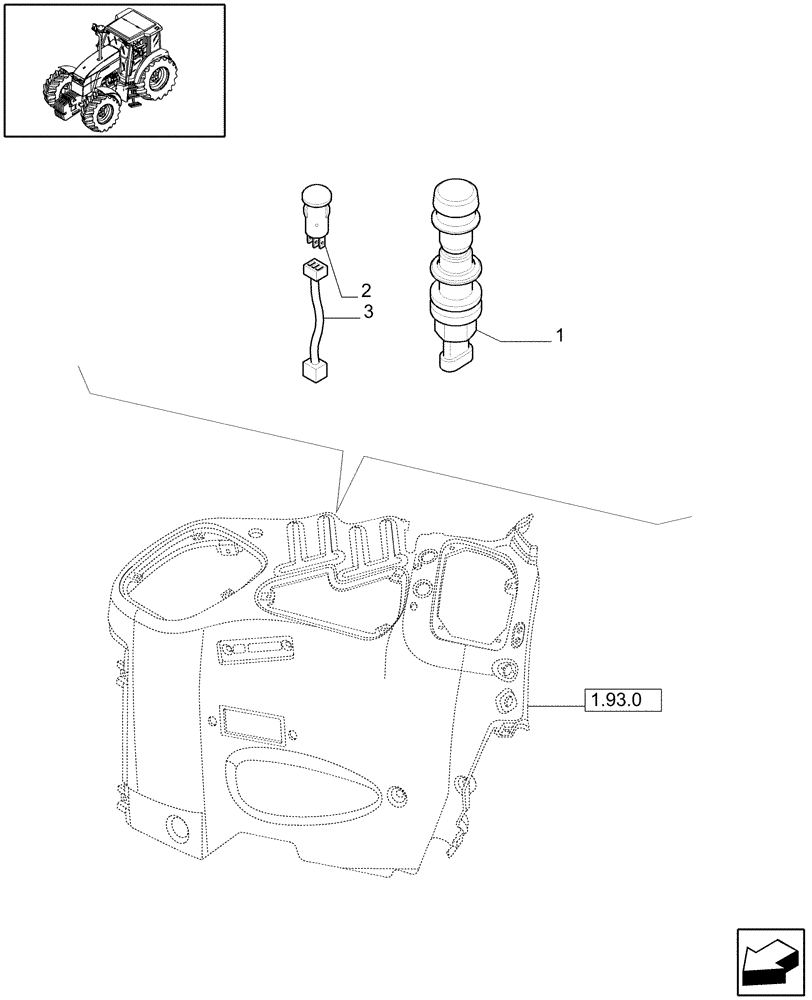 Схема запчастей Case IH MXU135 - (1.91.1/06) - (VAR.041) FRONT POWER TAKE-OFF (WITH 6 SPLINES) - SWITCHES (10) - OPERATORS PLATFORM/CAB