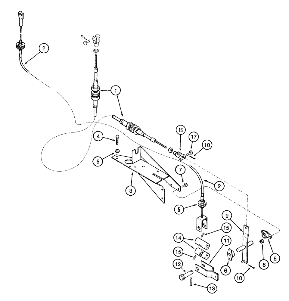 Схема запчастей Case IH 420 - (06-14) - TRANSMISSION LOWER SHIFT CONTROLS (03) - POWER TRAIN