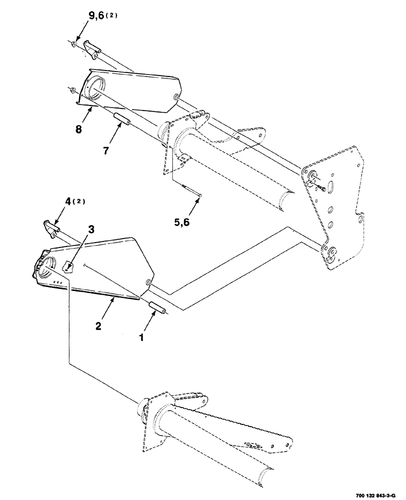 Схема запчастей Case IH RS561A - (6-014) - TENSION MOUNTING ASSEMBLY,  RIGHT (14) - BALE CHAMBER