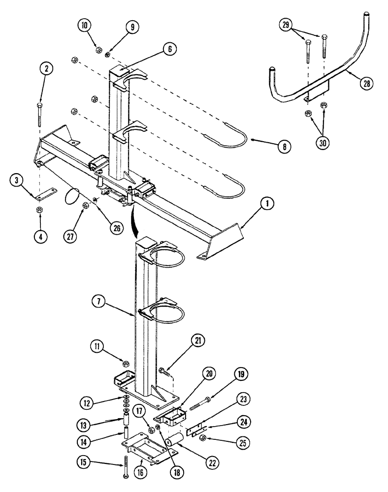 Схема запчастей Case IH NFX - (9-82) - PRIMARY MANIFOLD STANDS REAR TOW - DUAL (09) - CHASSIS