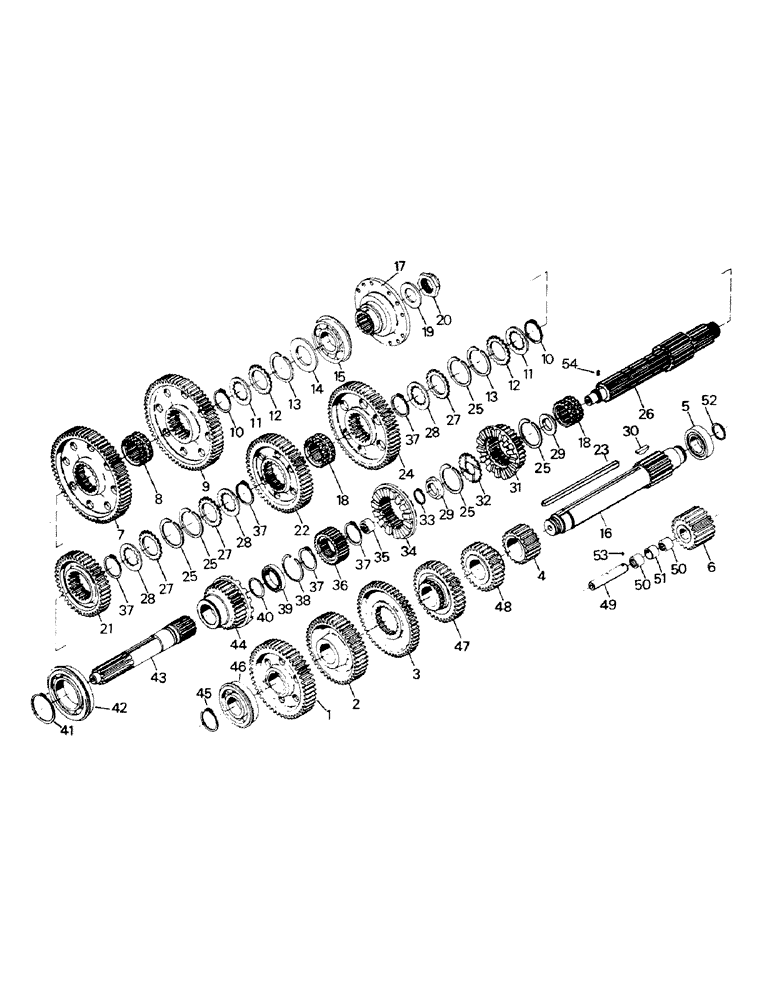 Схема запчастей Case IH STEIGER - (04-26) - GEARS & RELATED PARTS - SPICER, (TRANSMISSION PART #12-2043 & 01-2214) (04) - Drive Train