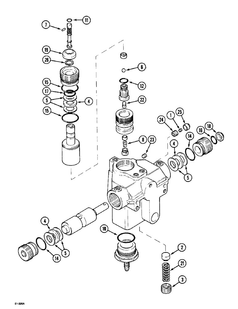 Схема запчастей Case IH 5150 - (8-046) - INPUT CONTROL VALVE (08) - HYDRAULICS