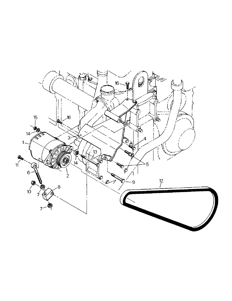 Схема запчастей Case IH SM-325 - (02-11) - ALTERNATOR AND MOUNTING, CAT 3406 ENGINE (06) - ELECTRICAL