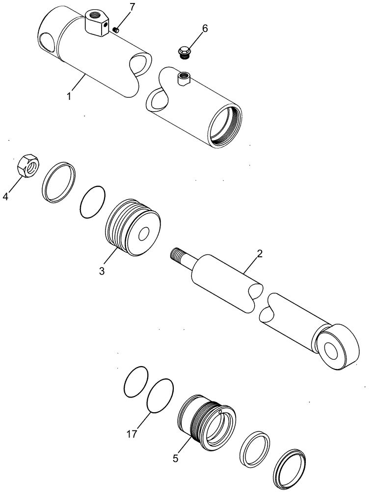 Схема запчастей Case IH 420 TIER 3 - (08-36) - BASKET DOOR CYLINDER (07) - HYDRAULICS