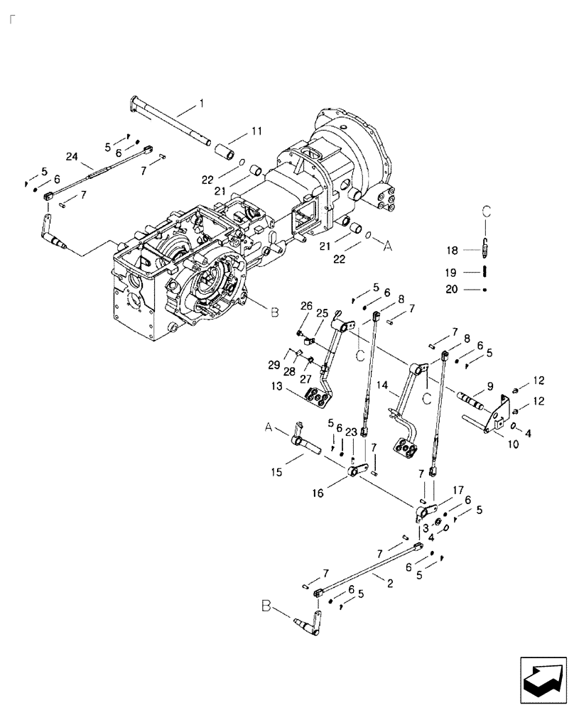 Схема запчастей Case IH FARMALL 35B - (33.120.02) - BRAKE PEDALS - 12X12 (33) - BRAKES & CONTROLS