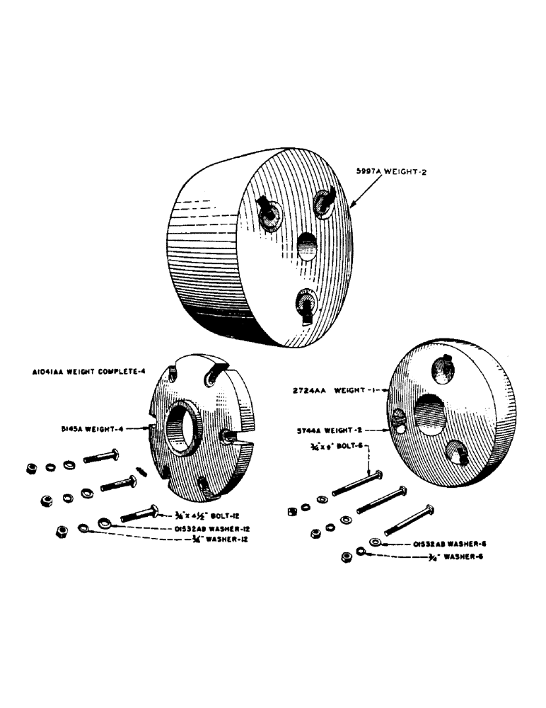 Схема запчастей Case IH 500-SERIES - (066) - WEIGHTS FOR REAR WHEELS (06) - POWER TRAIN