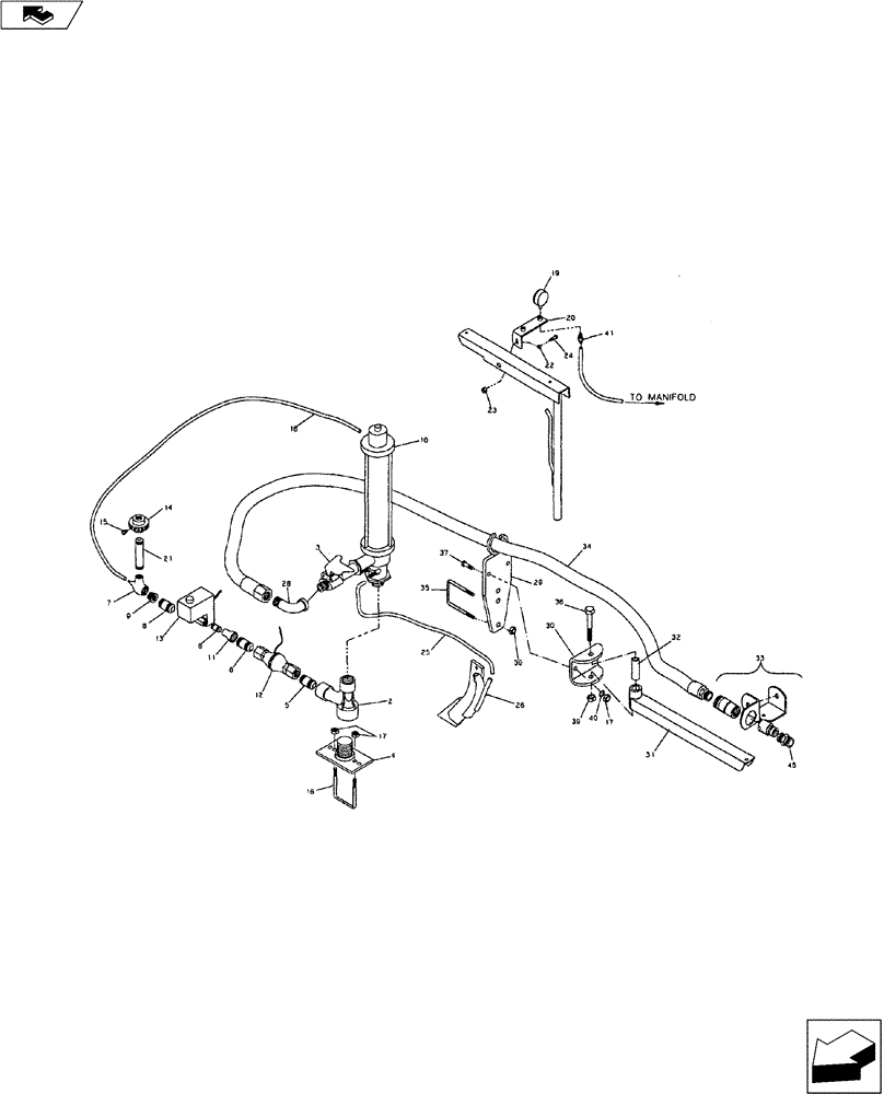 Схема запчастей Case IH 9000 - (75.120.01) - MID-TECH NH3 CONTROL SYSTEM W/PLUMBING FOR SINGLE MANIFOLD (75) - SOIL PREPARATION