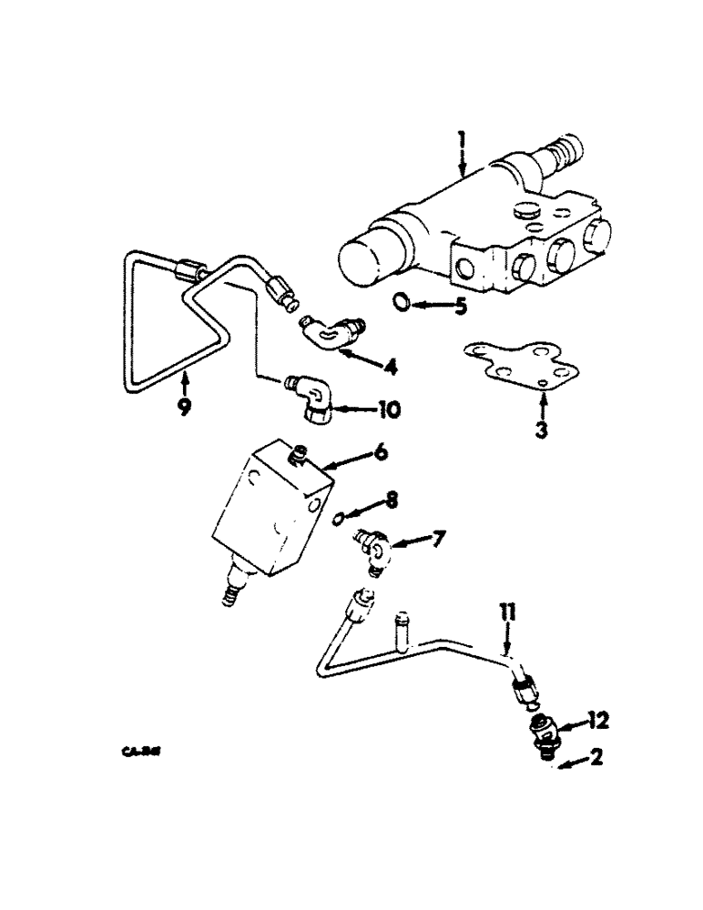 Схема запчастей Case IH 474 - (07-46) - DRIVE CONTROL AND FOOT-N-INCH VALVE TUBING (04) - Drive Train