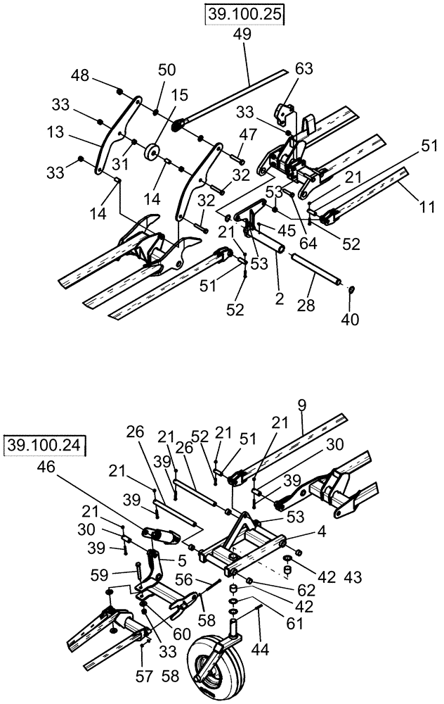 Схема запчастей Case IH 1260 - (39.100.15[02]) - FRAME - MARKER, RT ASSEMBLY (39) - FRAMES AND BALLASTING