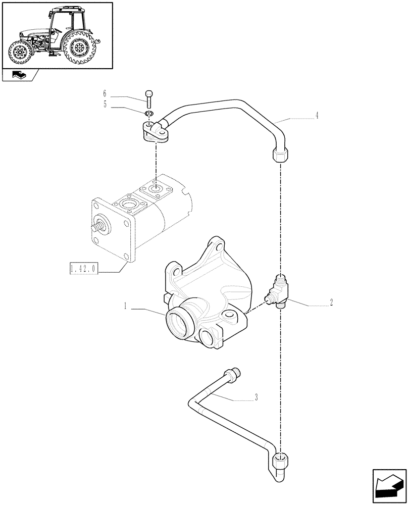 Схема запчастей Case IH FARMALL 75C - (1.82.1[03]) - LIFTER, LINES (07) - HYDRAULIC SYSTEM