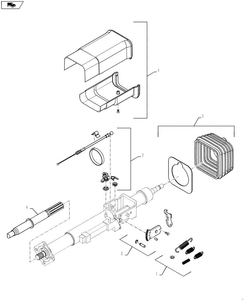 Схема запчастей Case IH TITAN 4520 - (01-013[03]) - SERVICE KITS FOR STEERING COLUMN (10) - CAB