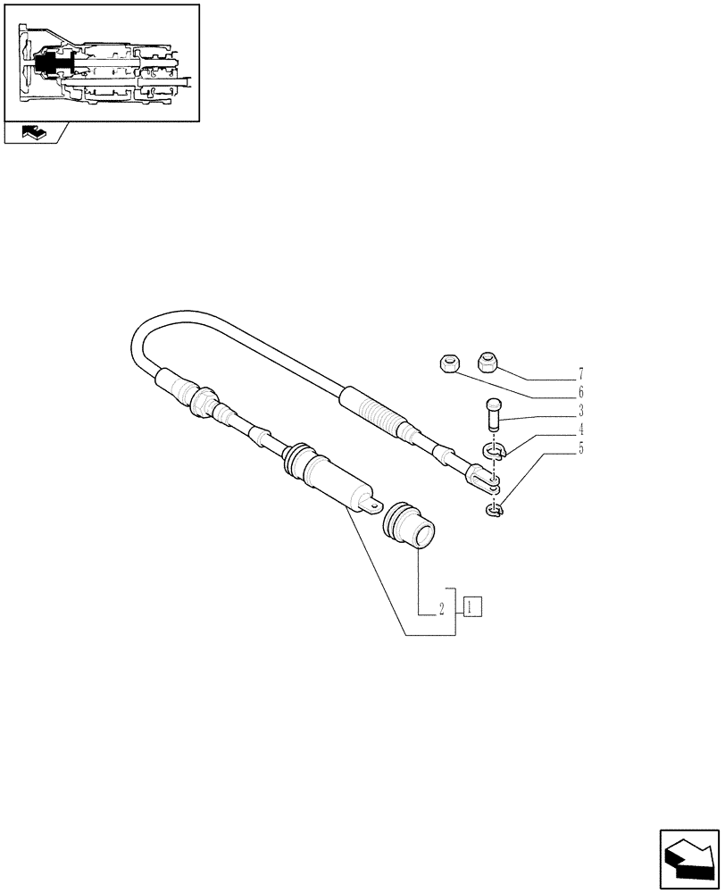 Схема запчастей Case IH FARMALL 75C - (1.80.3) - FRONT AXLE WITH EL.HYDR. DIFF. LOCK (40 KM/H) FOR FRONT HPL - CABLE (VAR.332323-332329) (07) - HYDRAULIC SYSTEM