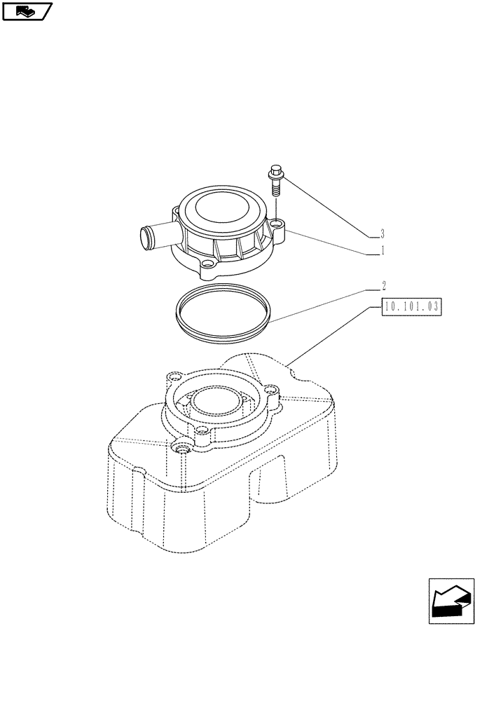 Схема запчастей Case IH P70 - (10.304.04) - BREATHER - ENGINE (10) - ENGINE