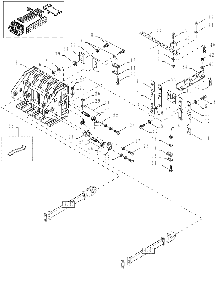 Схема запчастей Case IH LBX331S - (14.02[01]) - PLUNGER AND PLUNGER ROLLERS (14) - BALE CHAMBER