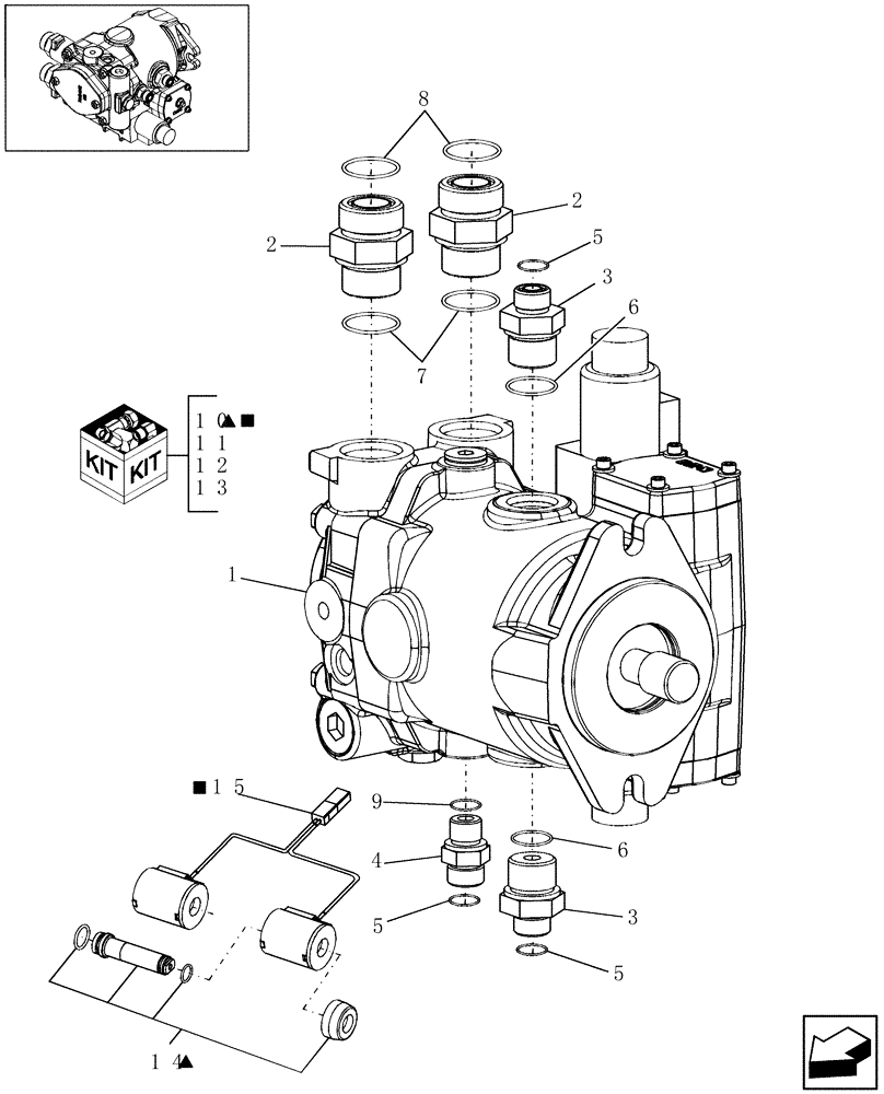 Схема запчастей Case IH 7120 - (35.220.04) - PUMP, HYD. FEEDER (35) - HYDRAULIC SYSTEMS