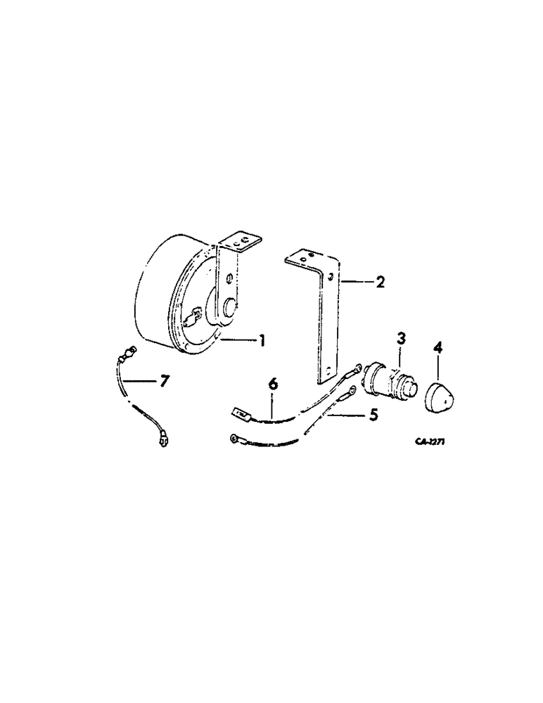 Схема запчастей Case IH 674 - (08-17[1]) - ELECTRICAL, HORN (06) - ELECTRICAL