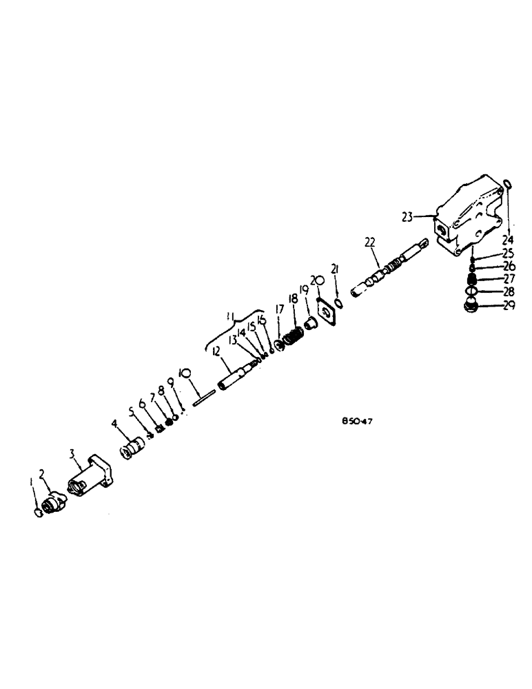 Схема запчастей Case IH 684 - (10-24) - HYDRAULICS, SINGLE AUXILARY HYDRAULIC VALVE (07) - HYDRAULICS