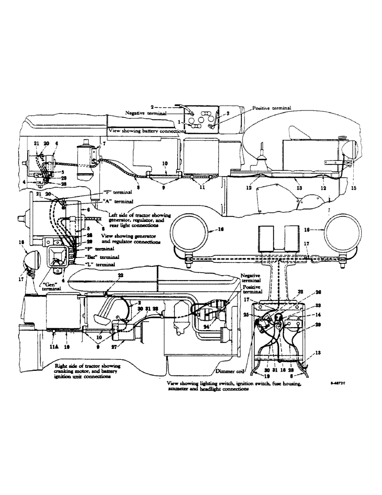 Схема запчастей Case IH FARMALL C - (087) - ELECTRICAL SYSTEM, LIGHTING AND STARTING, BATTERY IGNITION (06) - ELECTRICAL SYSTEMS