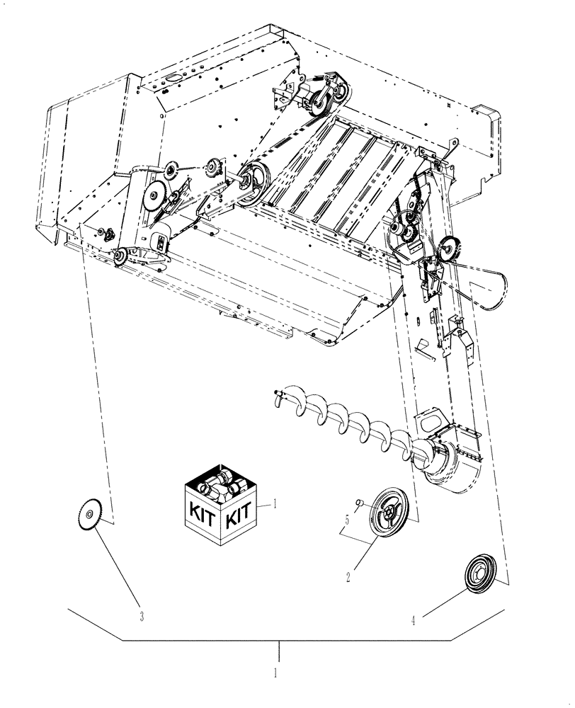 Схема запчастей Case IH AFX8010 - (K.60.B.42[3]) - KITS, SLOW DOWN - ELEVATOR & GRAIN TANK K - Crop Processing