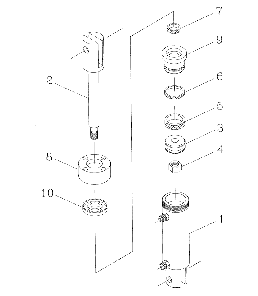 Схема запчастей Case IH AUSTOFT - (B01-04) - HYDRAULIC CYLINDER (BIN DIVIDER) Hydraulic Components & Circuits