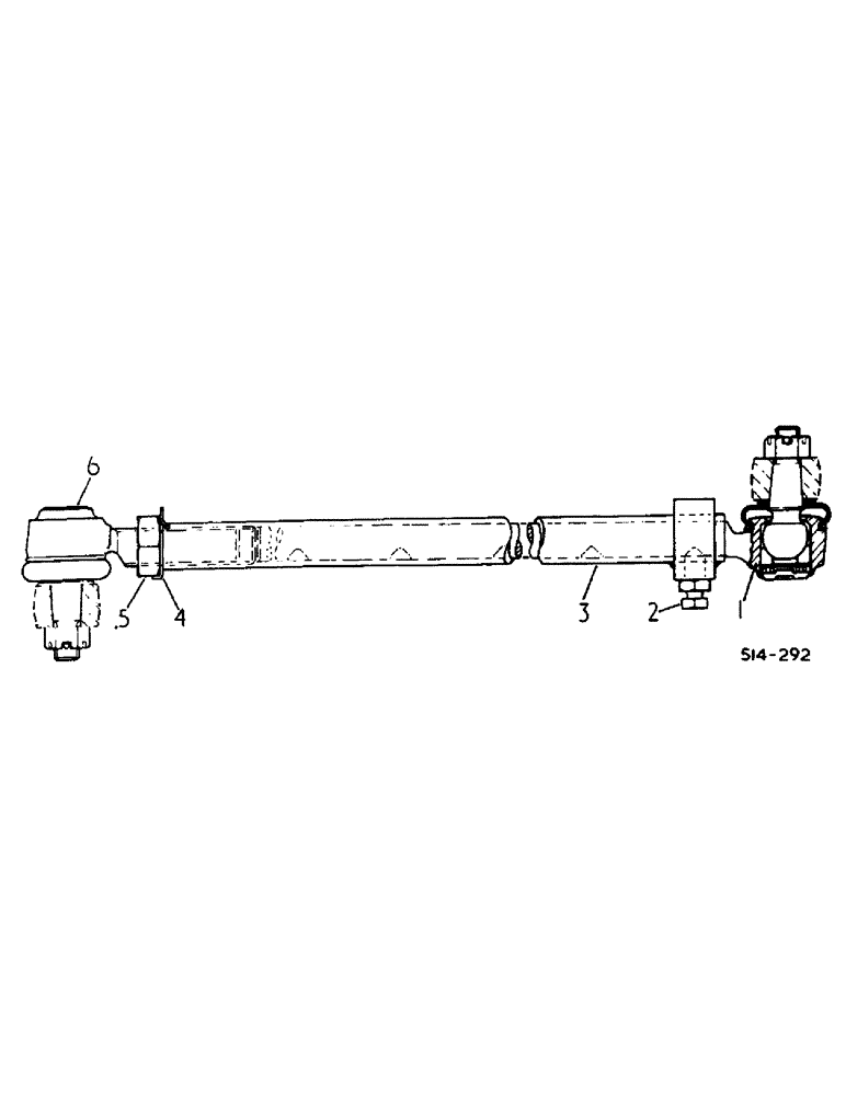 Схема запчастей Case IH 884 - (14-08) - TIE ROD ASSEMBLY, ADJUSTABLE FRONT AXLE, STRAIGHT, 52 TO 80 IN. TREAD, ROW CROP TRACTORS Suspension