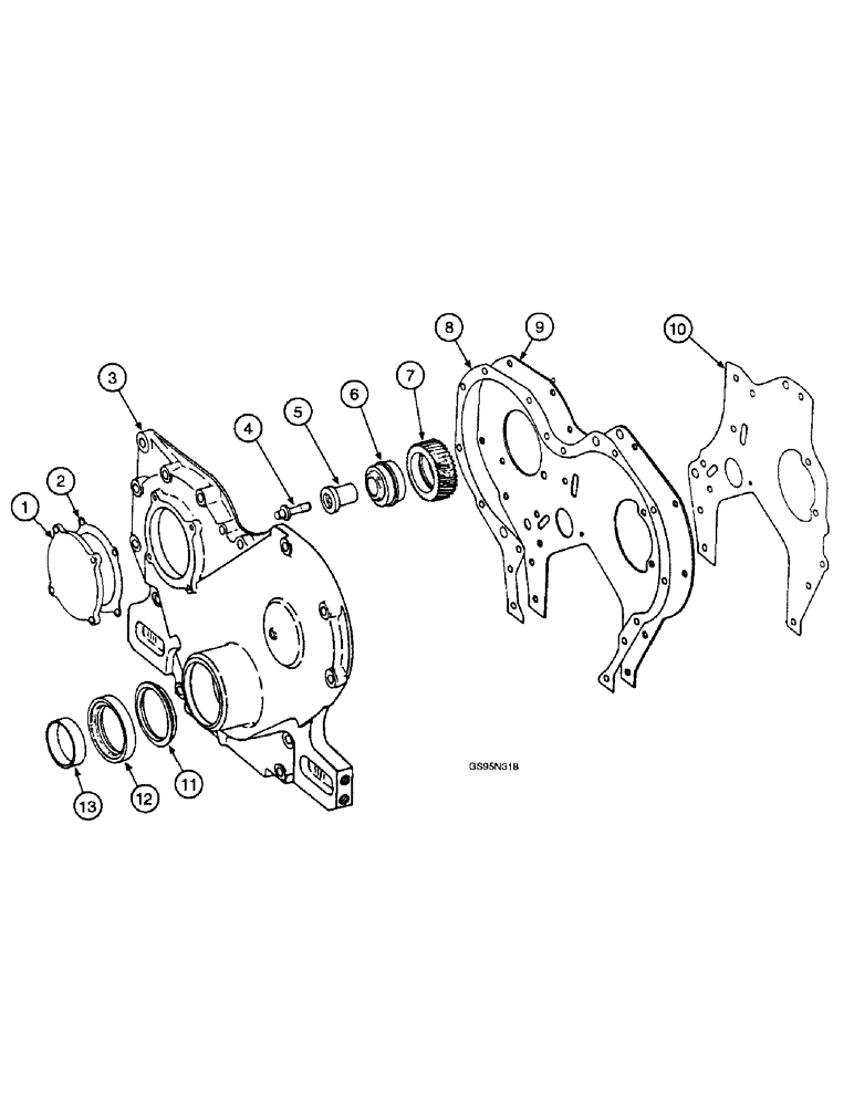 Схема запчастей Case IH D-361 - (8-06) - CRANKCASE FRONT COVER & IDLER GEAR, 806 & 2806 TRACTORS W/ENGINE S/N PRIOR TO 23979 