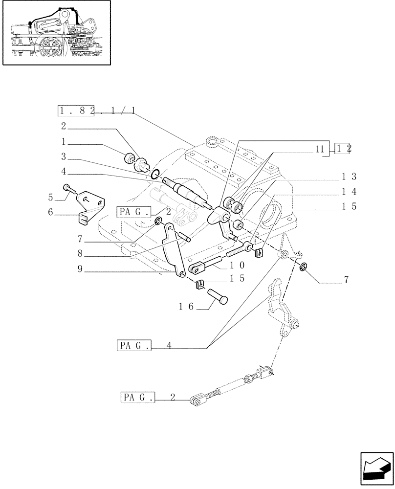 Схема запчастей Case IH MXM120 - (1.82.5[03]) - MECHANICAL GEAR BOX 20X16 (40 KM/H) /MECHANICALLY CONTROLLED HYDRAULIC LIFT (OPEN CENTRE) (07) - HYDRAULIC SYSTEM