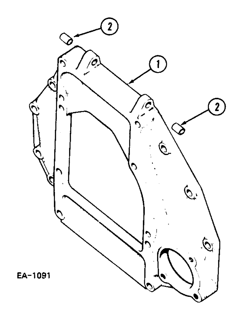 Схема запчастей Case IH 248 - (2-100) - FLYWHEEL HOUSING (02) - ENGINE