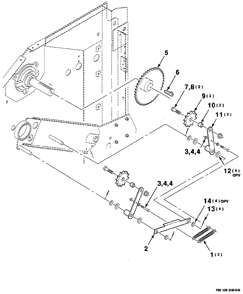 Схема запчастей Case IH RS561 - (02-040) - ROLLER DRIVE ASSEMBLY (UPPER) S.N. CFH0156001 THRU CFH0156399 Driveline