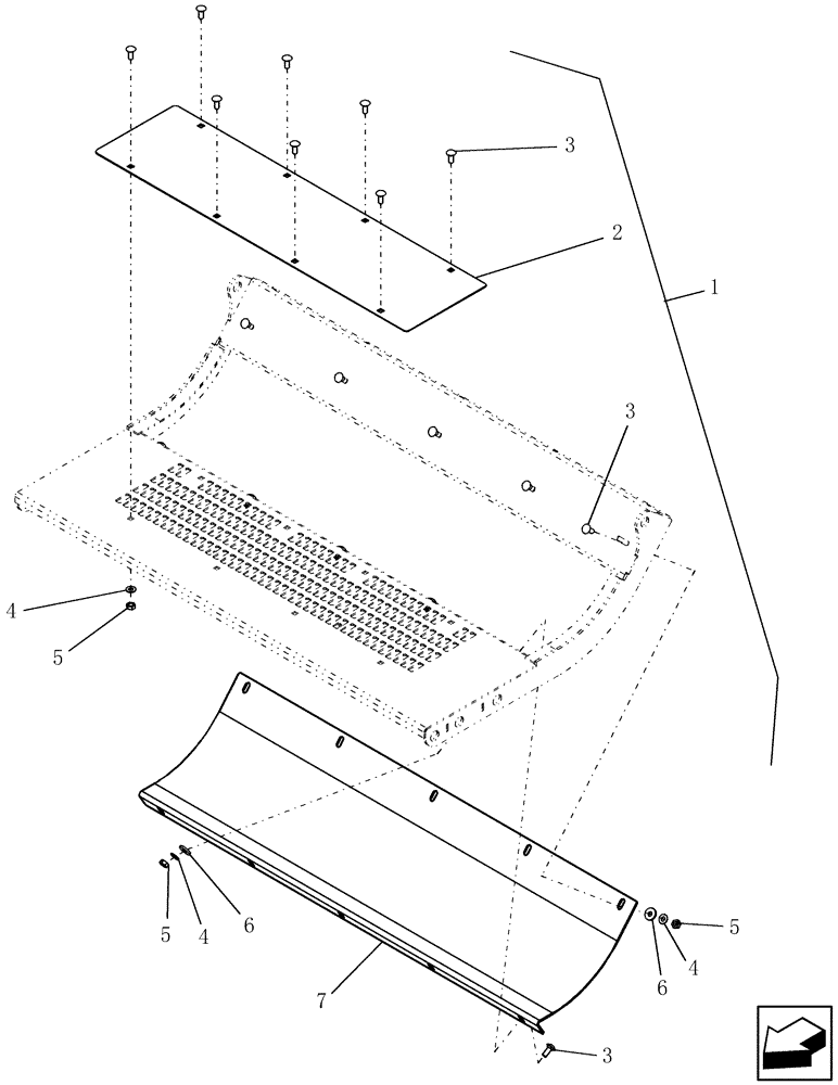 Схема запчастей Case IH 7230 - (66.350.05) - GRATE COVER, BEATER DISCHARGE (66) - THRESHING