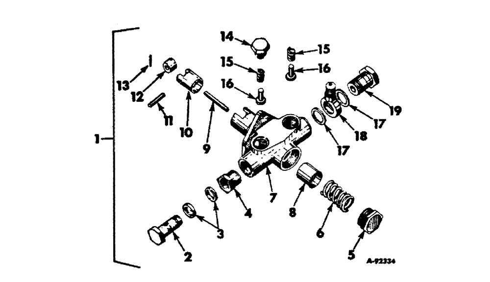 Схема запчастей Case IH BD-144 - (A-22) - INJECTION NOZZLE ENGINE SERIAL NUMBER 17288 AND BELOW 