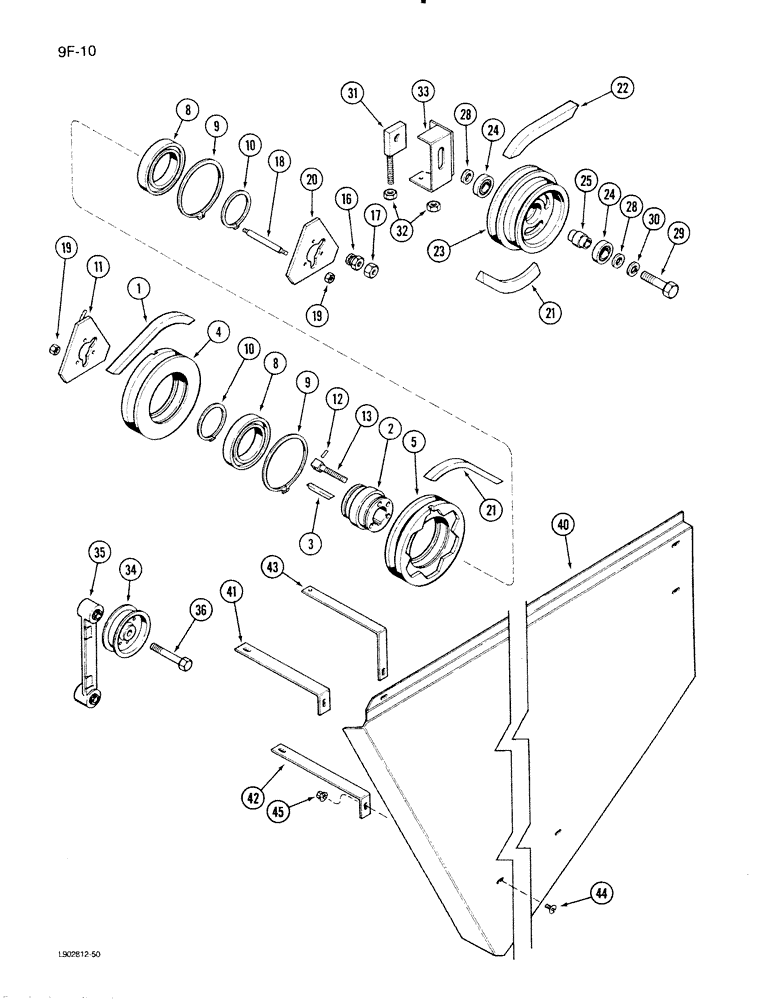 Схема запчастей Case IH 1620 - (9F-10) - QUICK CHANGE CHOPPER DRIVE, NOT NORTH AMERICA (19) - STRAW SPREADER & CHOPPER