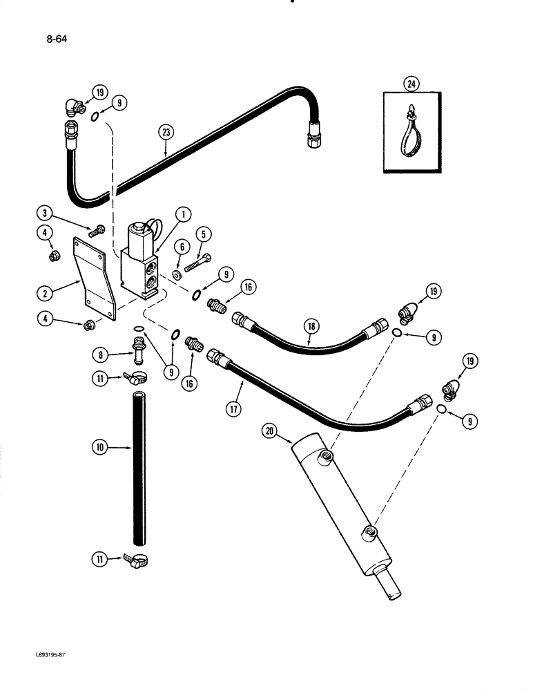 Схема запчастей Case IH 1670 - (8-64) - SEPARATOR CLUTCH SYSTEM, MODULAR CONTROL (07) - HYDRAULICS