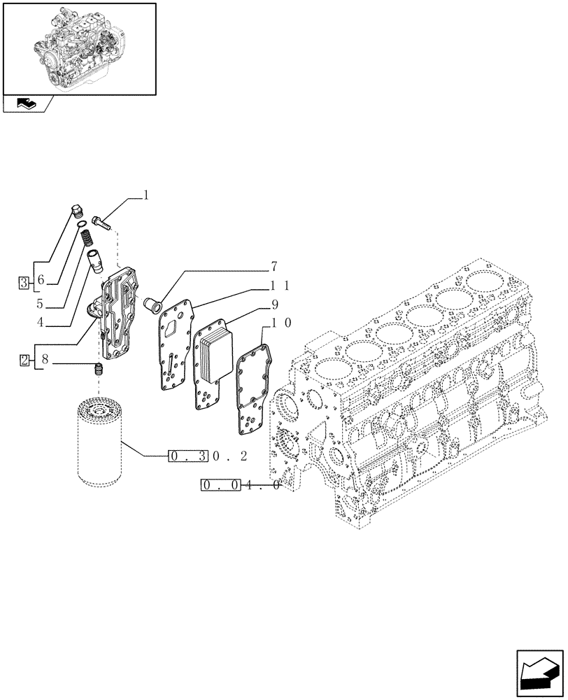 Схема запчастей Case IH F4GE9684B J600 - (0.31.5) - HEAT EXCHANGER - ENGINE (2853333) 