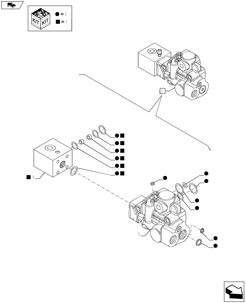 Схема запчастей Case IH PUMA 185 - (33.220.02[02]) - TRAILER BRAKE VALVE (UNIVERSAL) - BREAKDOWN (VAR.743977 / 720414) (33) - BRAKES & CONTROLS