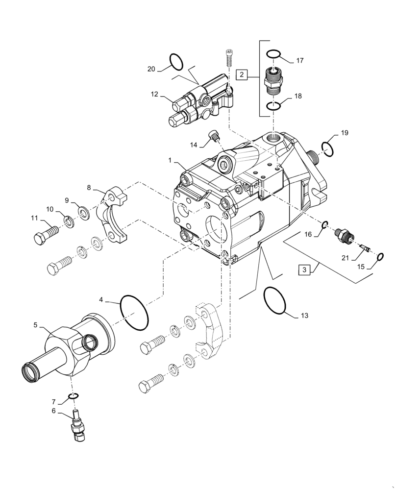 Схема запчастей Case IH 7230 - (35.700.01) - HYDRAULIC- PFC PUMP (35) - HYDRAULIC SYSTEMS