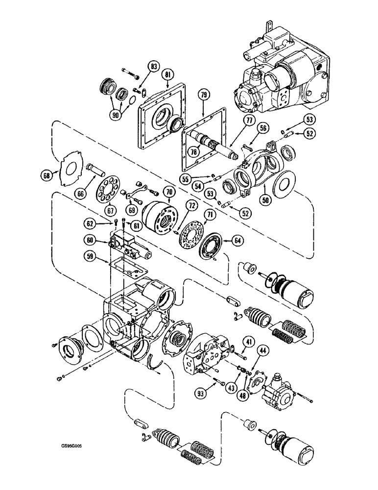 Схема запчастей Case IH 1670 - (6-18) - HYDROSTATIC PUMP, (CONT) (03) - POWER TRAIN