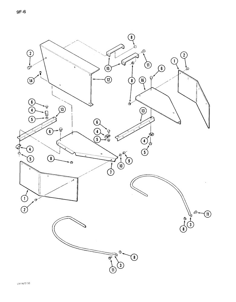 Схема запчастей Case IH 1640 - (9F-06) - STRAW SPREADER SHIELDS (19) - STRAW SPREADER & CHOPPER