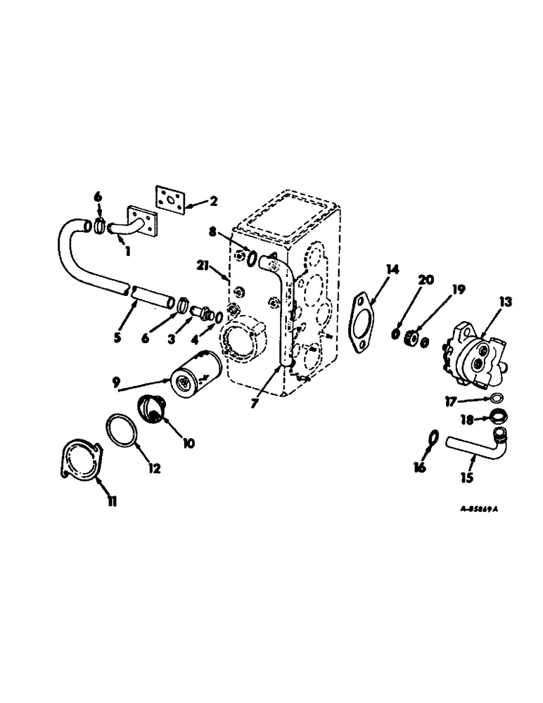 Схема запчастей Case IH 4186 - (10-01) - HYDRAULICS, HYDRAULIC PUMP, OIL FILTER AND PIPING, IN TRANSFER CASE (07) - HYDRAULICS