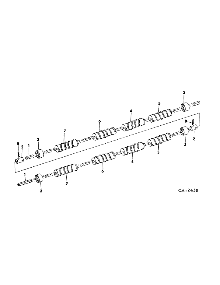 Схема запчастей Case IH 500 - (YA-22) - AUGERS AND RELATED PARTS 