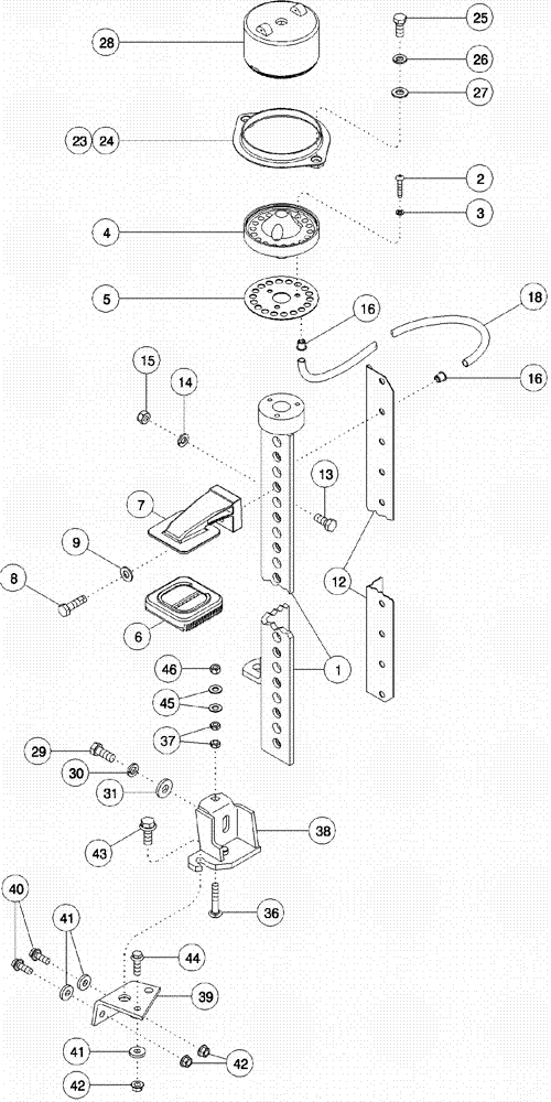 Схема запчастей Case IH 620 - (09A-24) - MOISTENER STAND (13) - PICKING SYSTEM