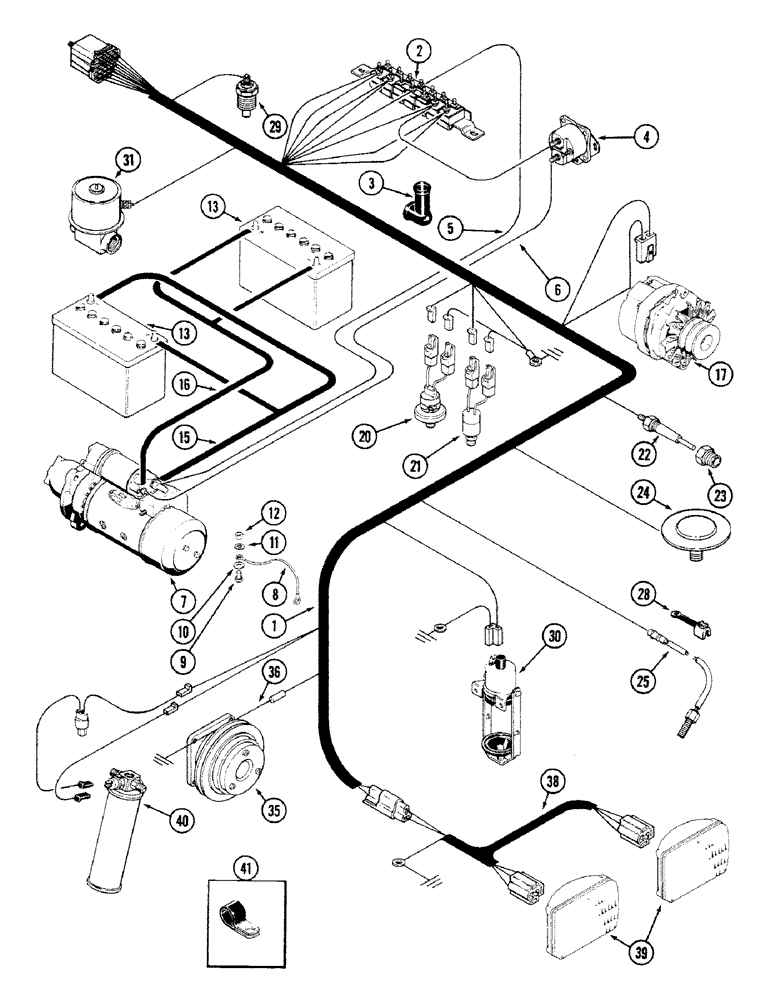 Схема запчастей Case IH 4694 - (4-074) - ENGINE HARNESS, PRIOR TO P.I.N. 8866676 (04) - ELECTRICAL SYSTEMS