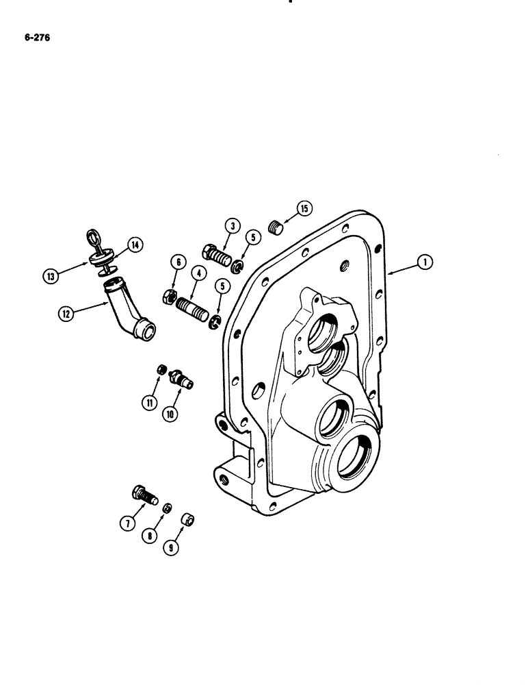 Схема запчастей Case IH 2294 - (6-276) - PTO HOUSING (06) - POWER TRAIN