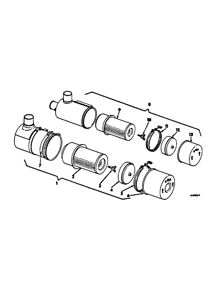 Схема запчастей Case IH 616 - (E-02) - FUEL SYSTEM, AIR CLEANER (02) - FUEL SYSTEM