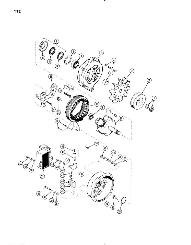 Схема запчастей Case IH 570 - (112) - A42776 ALTERNATOR (04) - ELECTRICAL SYSTEMS